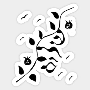 Shalom in black and white colors Sticker